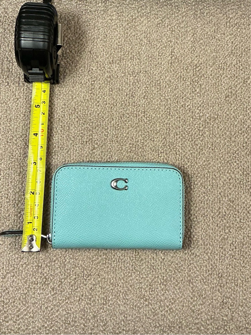 Coach Blue Zip Card Case Wallet. Authentic Coach Wallet. - Picture 7 of 7
